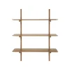 3 Etagères Murales Pi En Acajou Verni - 100 X 35 X 126 Cm-Ethnicraft Clearance