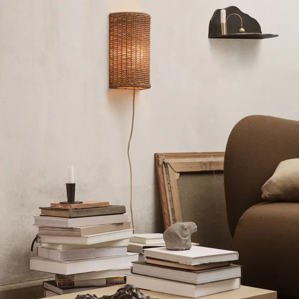 Abat-Jour Applique Murale Dou Rotin - Naturel-Ferm Living Clearance