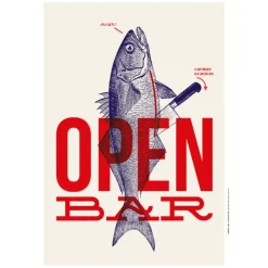 Affiche A3 Open Bar - 29,7 X 42 Cm-Gaspard de Lalune Hot