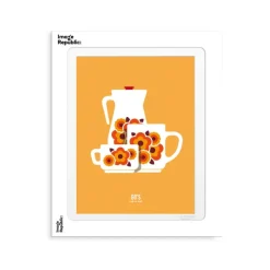Affiche Le Duo Tasse 2 Orange - 30 X 40 Cm-Image Republic Best