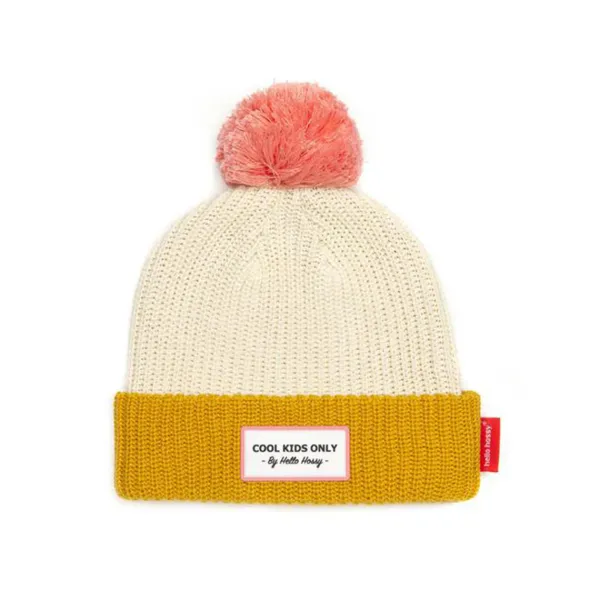 Bonnet Color Block - Creme, Curry Et Rose-Hello Hossy New