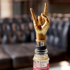 Bouchon De Bouteille Rock On - Or-Sélectionné par Fleux Discount