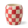 Bougie Damier En Porcelaine - Rose & Santal-Sélectionné par Fleux Discount