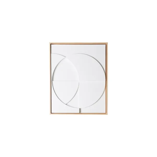 Cadre Relief Art C - 40 X 50 Cm - Blanc S-HK Living Best