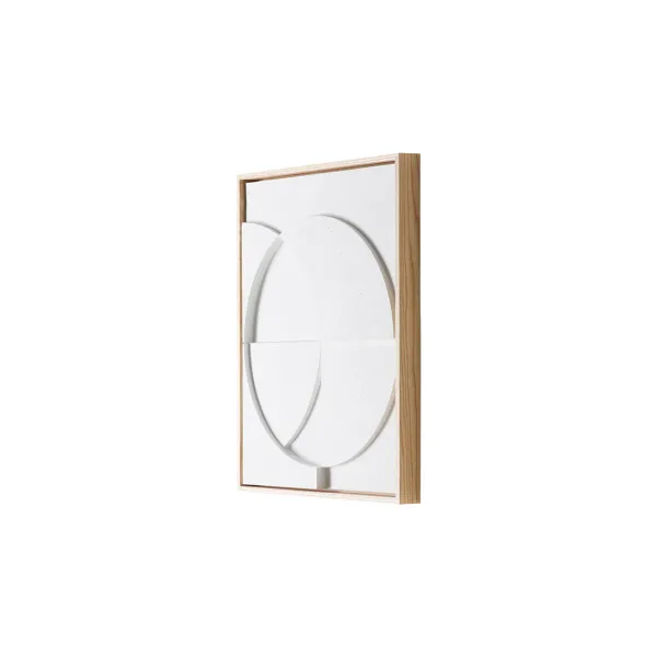 Cadre Relief Art C - 40 X 50 Cm - Blanc S-HK Living Best