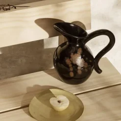 Carafe Verso En Gres - Noir/Brun-Ferm Living Discount