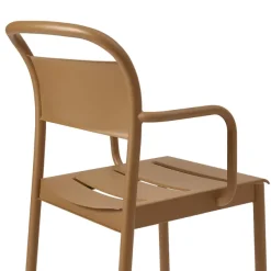 Chaise Accoudoirs Linear Steel Burnt Orange-Muuto Clearance