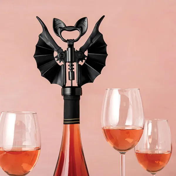 Decapsuleur Et Tire-Bouchon Chauve Souris En Acier-Sélectionné par Fleux Online