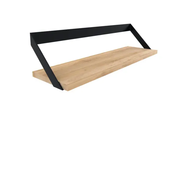 Etagere Ribbon En Chene Et Metal Noir - L 70 Cm-Ethnicraft New