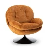 Fauteuil Memento En Velours - 81 X 86 X 83 Cm - Orange Brule-Sélectionné par Fleux Sale