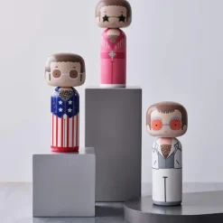 Figurine En Bois Kokeshi Sketch.Inc Elton Blanc - 14.5 Cm-Lucie Kaas Discount