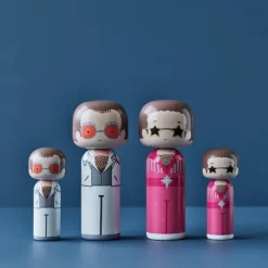 Figurine En Bois Kokeshi Sketch.Inc Elton Rose - 14.5 Cm-Lucie Kaas Clearance