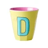 Gobelet Lettre D En Melamine - Jaune-Rice Hot