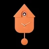 Horloge Modern Cuckoo - Orange-Sélectionné par Fleux New