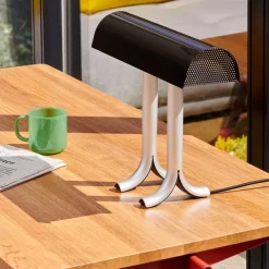 Lampe De Table Anagram - O 14 X H 32,5 Cm - Fer Noir-Hay