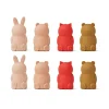 Lot De 8 Marionnettes De Doigt Jim En Silicone - Rose-Liewood