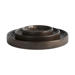 Lot De 3 Plats Tampa En Acajou O 30 Cm - Brun Fonce-Ethnicraft