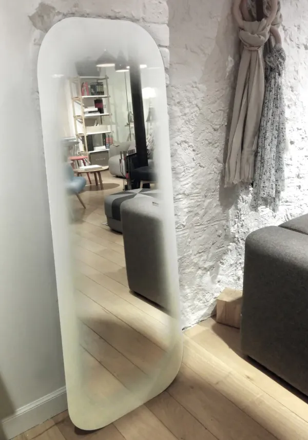 Miroir Fading Rectangulaire - H 150 X 56 Cm - Blanc-ENOstudio Clearance