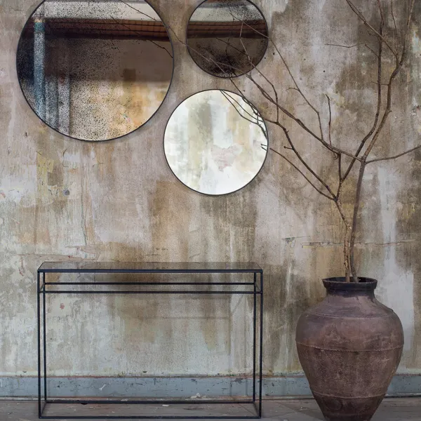 Miroir Vieilli - O 92 Cm-Ethnicraft Hot