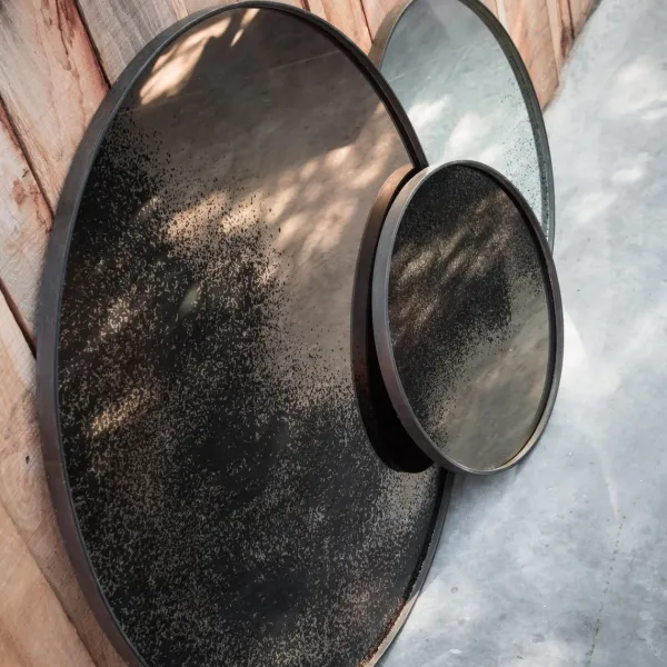 Miroir Vieilli - O 92 Cm-Ethnicraft Hot
