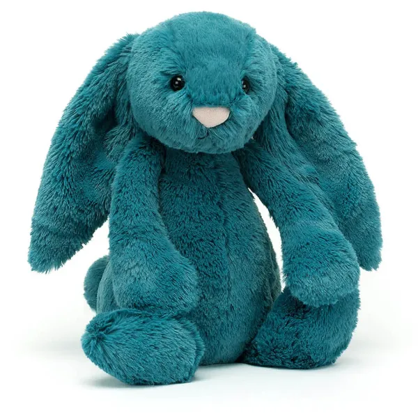 Peluche Lapin Bashful - H 31 Cm - Bleu Mineral-Jellycat New