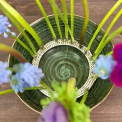 Pique A Fleurs Cercle Kenzan - O 20 Cm - Noir Cuivre-Sélectionné par Fleux