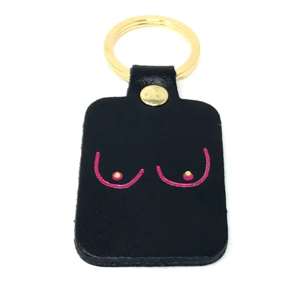 Porte-clés Boobs En Cuir - Noir-Ark Clearance