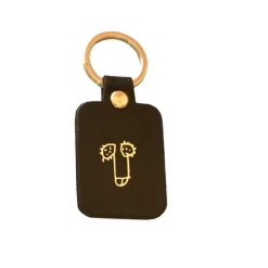 Porte-clés Zizi En Cuir - Noir-Ark Outlet