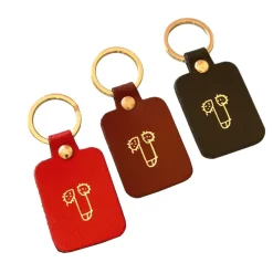 Porte-clés Zizi En Cuir Marron-Ark Clearance