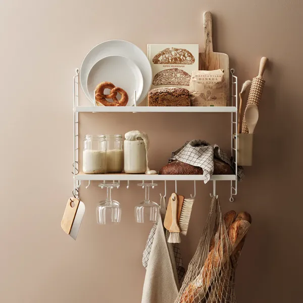 Rangement Mural Kitchen - 58 X 50 X 20 Cm - Blanc-String Furniture Sale