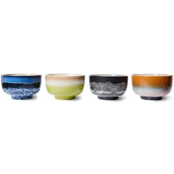 Set De 4 Bols Ceramique 70'S Groovy-HK Living Discount