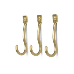 Set De 3 Pateres Curvature Laiton-Ferm Living Sale