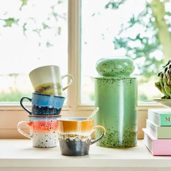 Set De 4 Tasses Americano 70'S Pegasus En Ceramique-HK Living Online