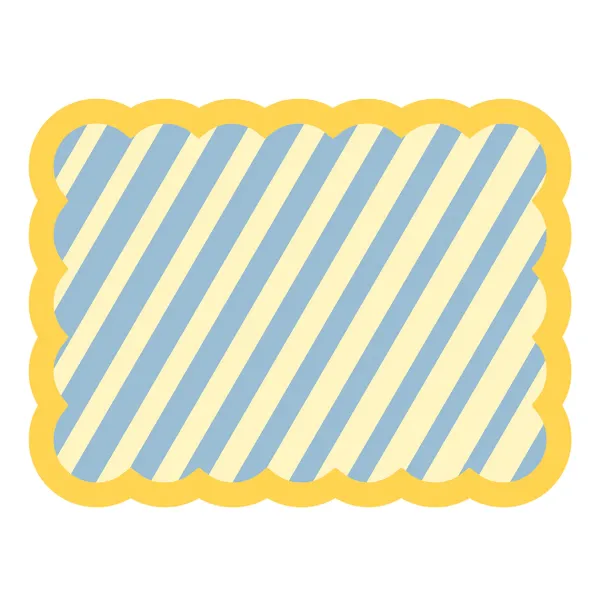 Set De Table Biscotti A Rayures - 38 Cm X 48 Cm - Bleu & Jaune-Fleux Sale