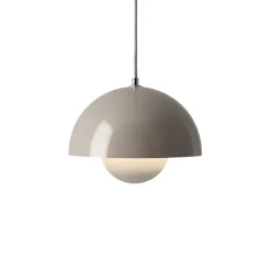 Suspension Flowerpot Vp1 By Verner Panton - Gris Beige-And Tradition Discount
