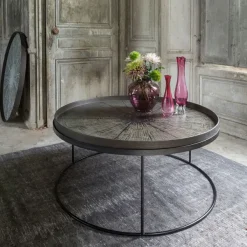 Table Basse Pour Plateau Rond En Metal - O 93 Cm-Ethnicraft Discount