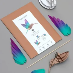 Trophee Origami Colibri - Magenta & Jaune-Assembli Best