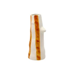 Vase A Bec Et Cils En Gres - Marron-F&H Online
