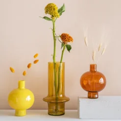 Vase En Verre Recycle Rond-Sélectionné par Fleux Online