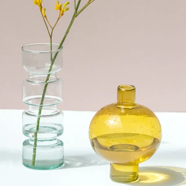 Vase En Verre Recycle Rond-Sélectionné par Fleux Online