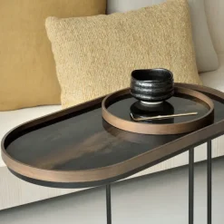 Vide-Poche En Verre - Bronze Organic - O 30 Cm-Ethnicraft New