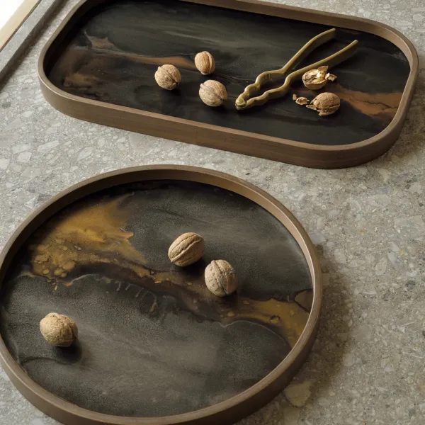 Vide-Poche En Verre - Bronze Organic - 42 X 24 Cm-Ethnicraft Sale